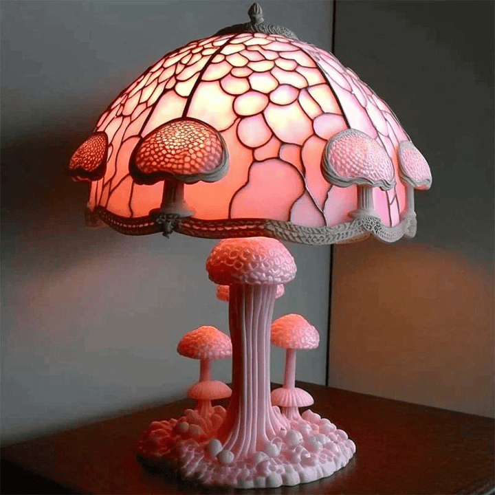 Stained glass table lamp - Decorative, cozy light
