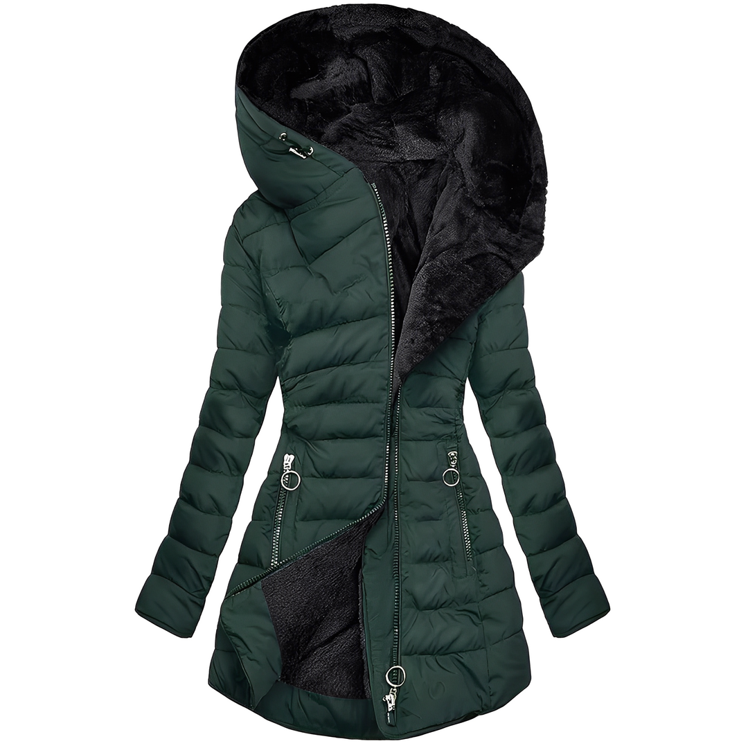 Women's Winter Jacket with Hood in a Modern Design 