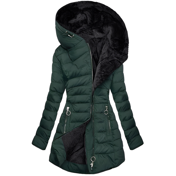 Women's Winter Jacket with Hood in a Modern Design 