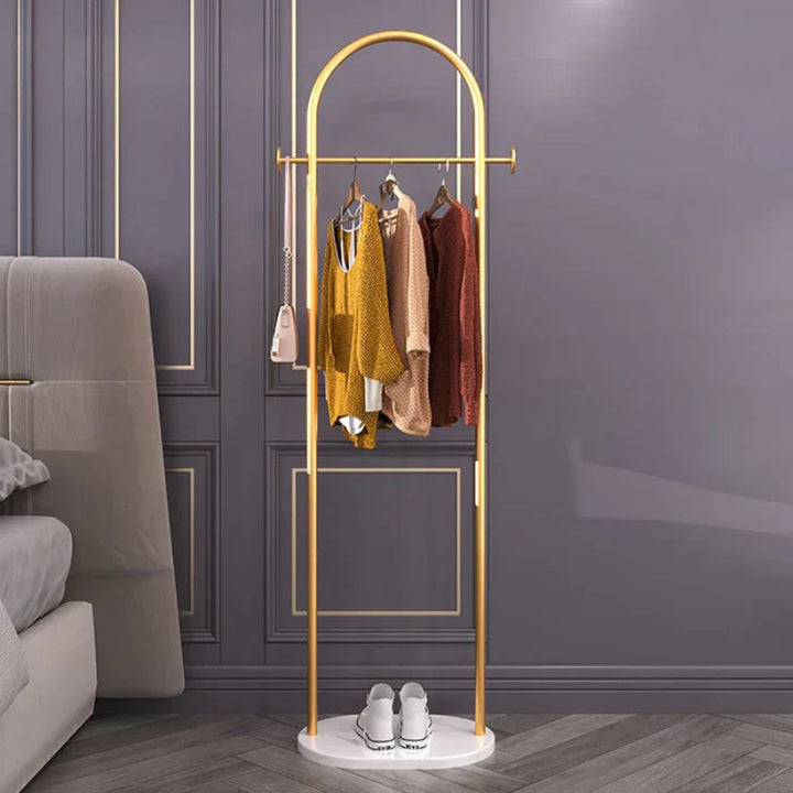 Modern metal coat rack with marble base