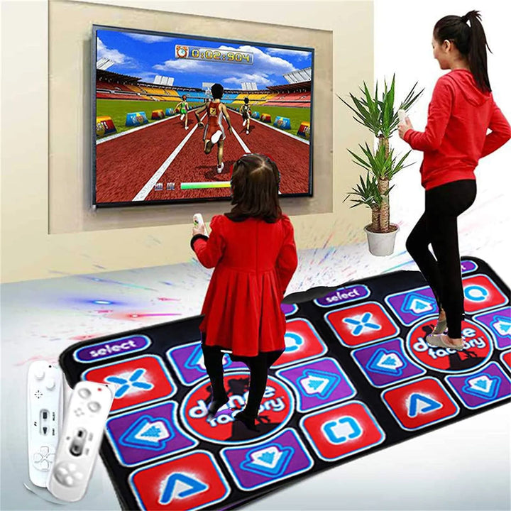 Double dance mat with remote control – Non-slip music play mat for PC and TV 