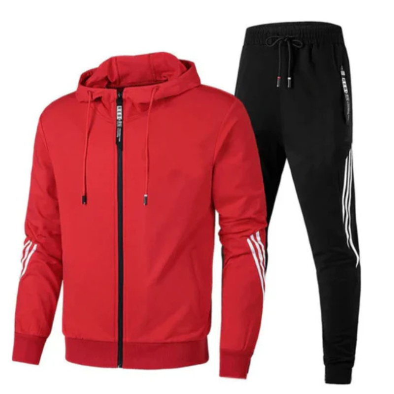 Men's Two-Piece Tracksuit with Sporty Design 