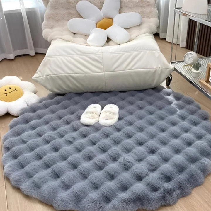 Runder Teppich Aus Fleece Rutschhemmend