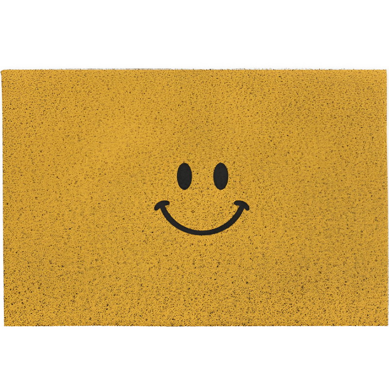 Cute smiley face doormat – non-slip &amp; water-absorbing for the entrance area
