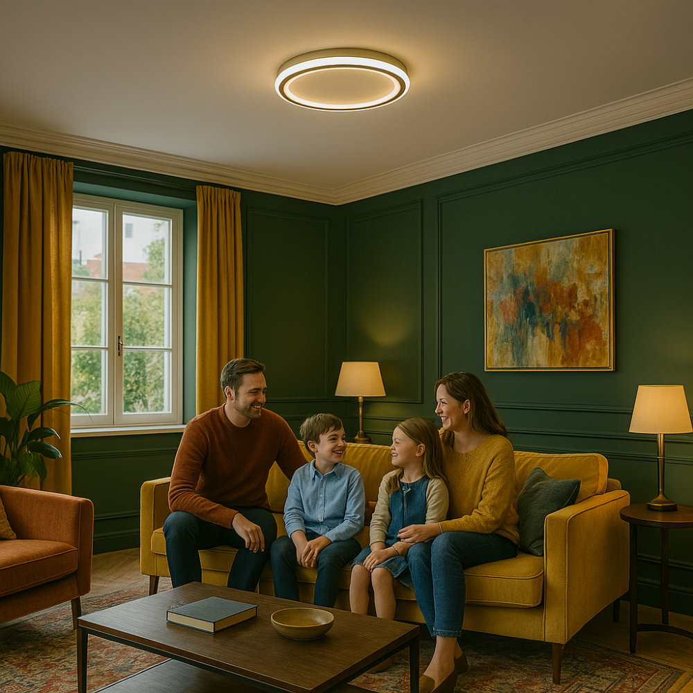 Scandinavian LED ceiling light – Modern, dimmable &amp; stylish for living room, dining room &amp; hallway