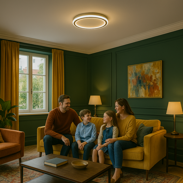 Scandinavian LED ceiling light – Modern, dimmable &amp; stylish for living room, dining room &amp; hallway