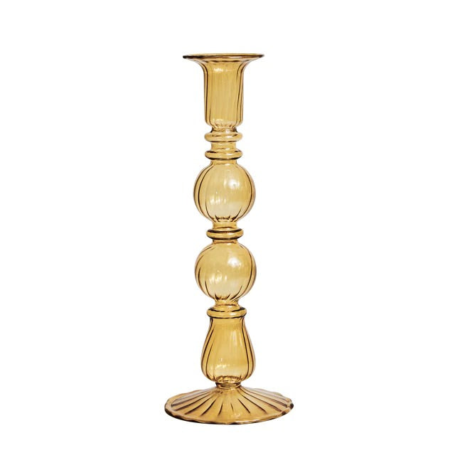 Glas-Kerzenhalter im französischen Vintage-Design