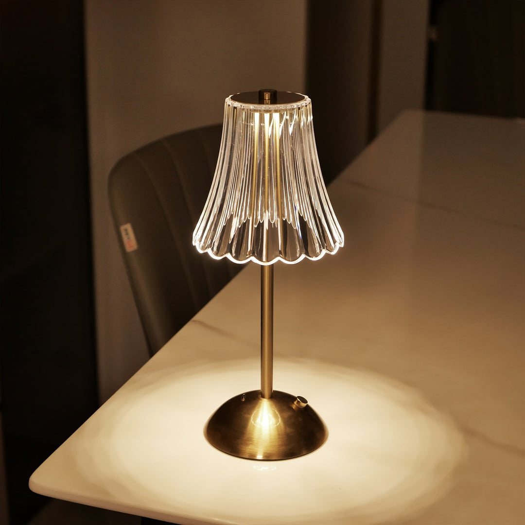 Crystal table lamp with LED and touch control
