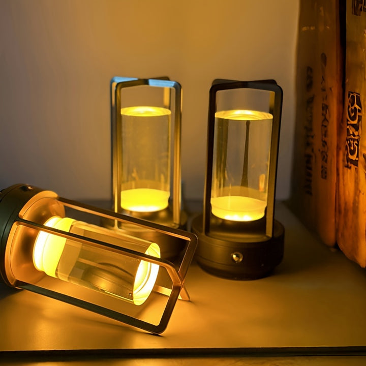 Rechargeable crystal table lamp – touch-controlled &amp; USB powered