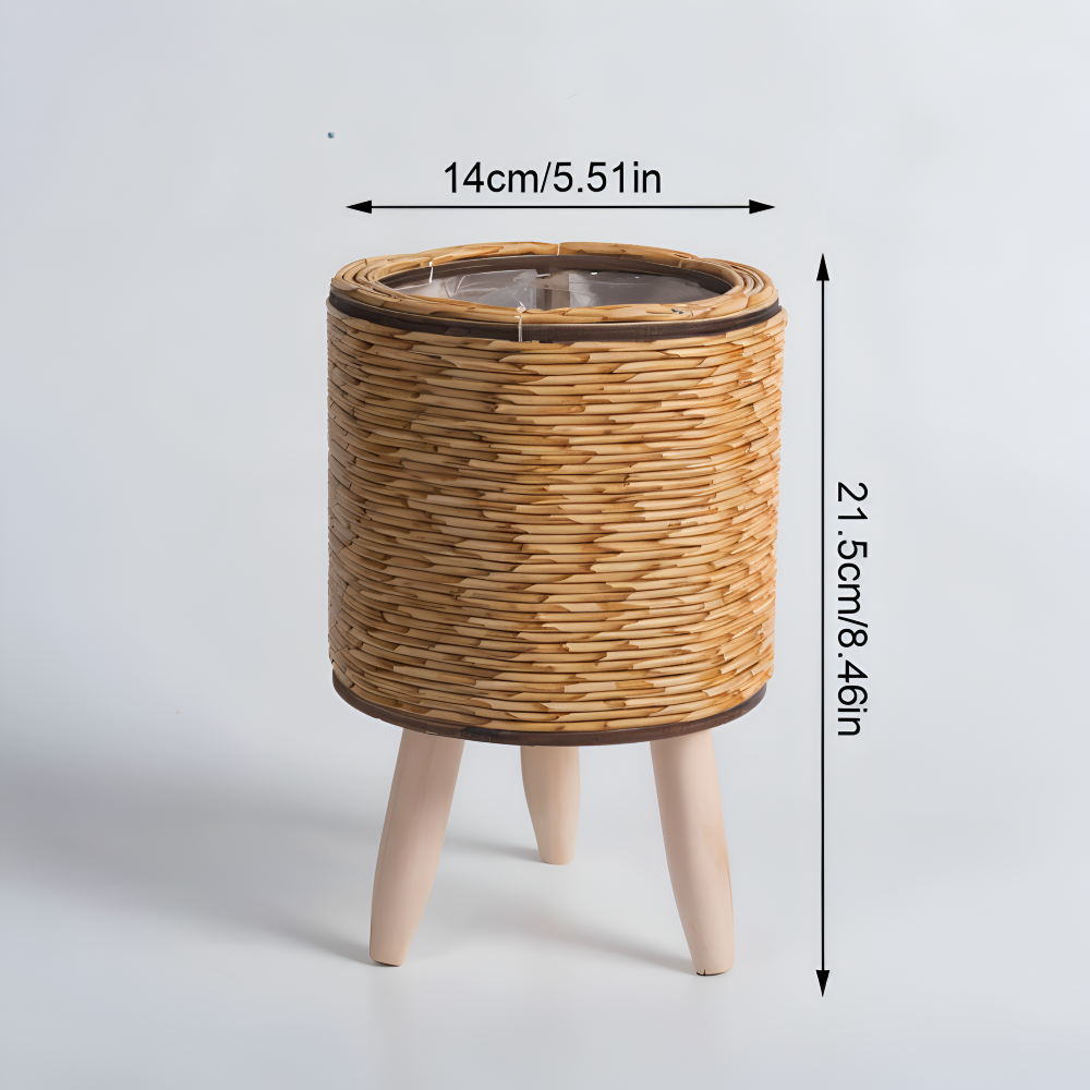 Künstlicher Korb Pflanzer Rustikaler Rattan Blumentopf