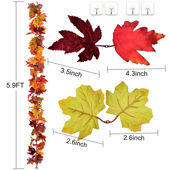 Künstliche Herbstlaubgirlande als stimmungsvolle Dekoration für den Wohnbereich