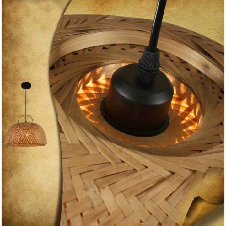 Rustikale bambus hängelampe handgefertigt