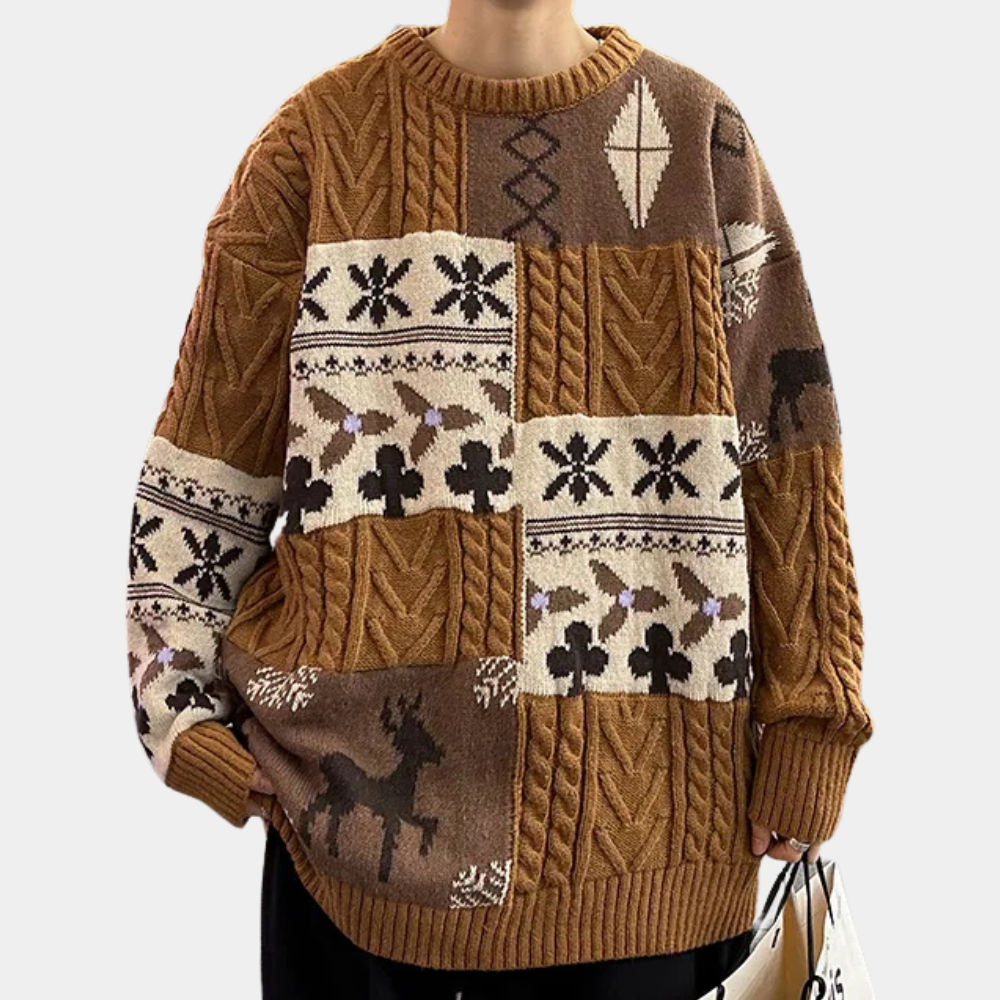 Men's Loose Fit Knit Sweater