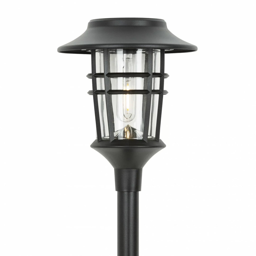 Stilvolle LED Solar-Gartenleuchte im Streifen-Design für Garten und Hof
