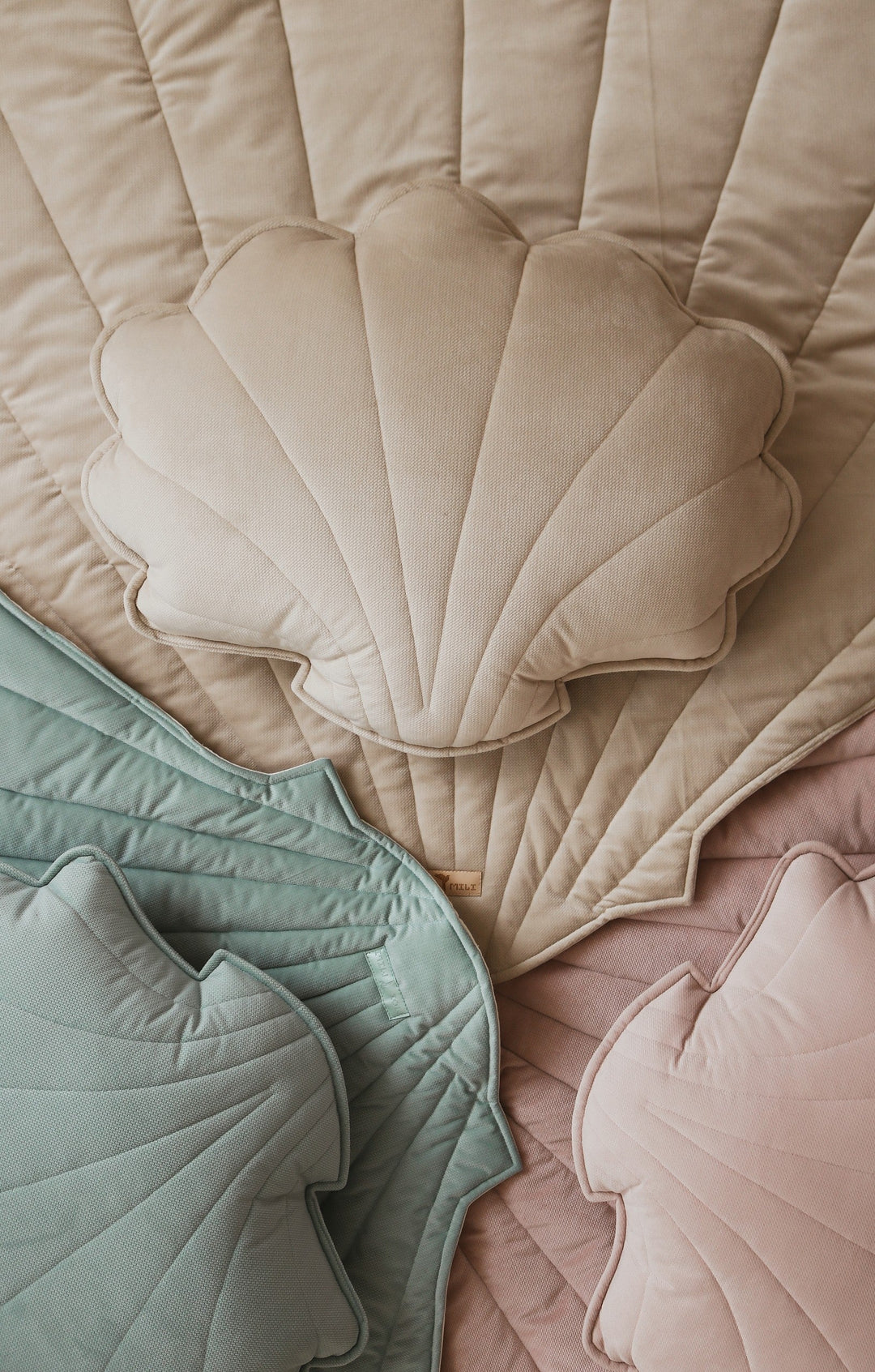 Spielmatte Bio-Baumwolle Samt Beige