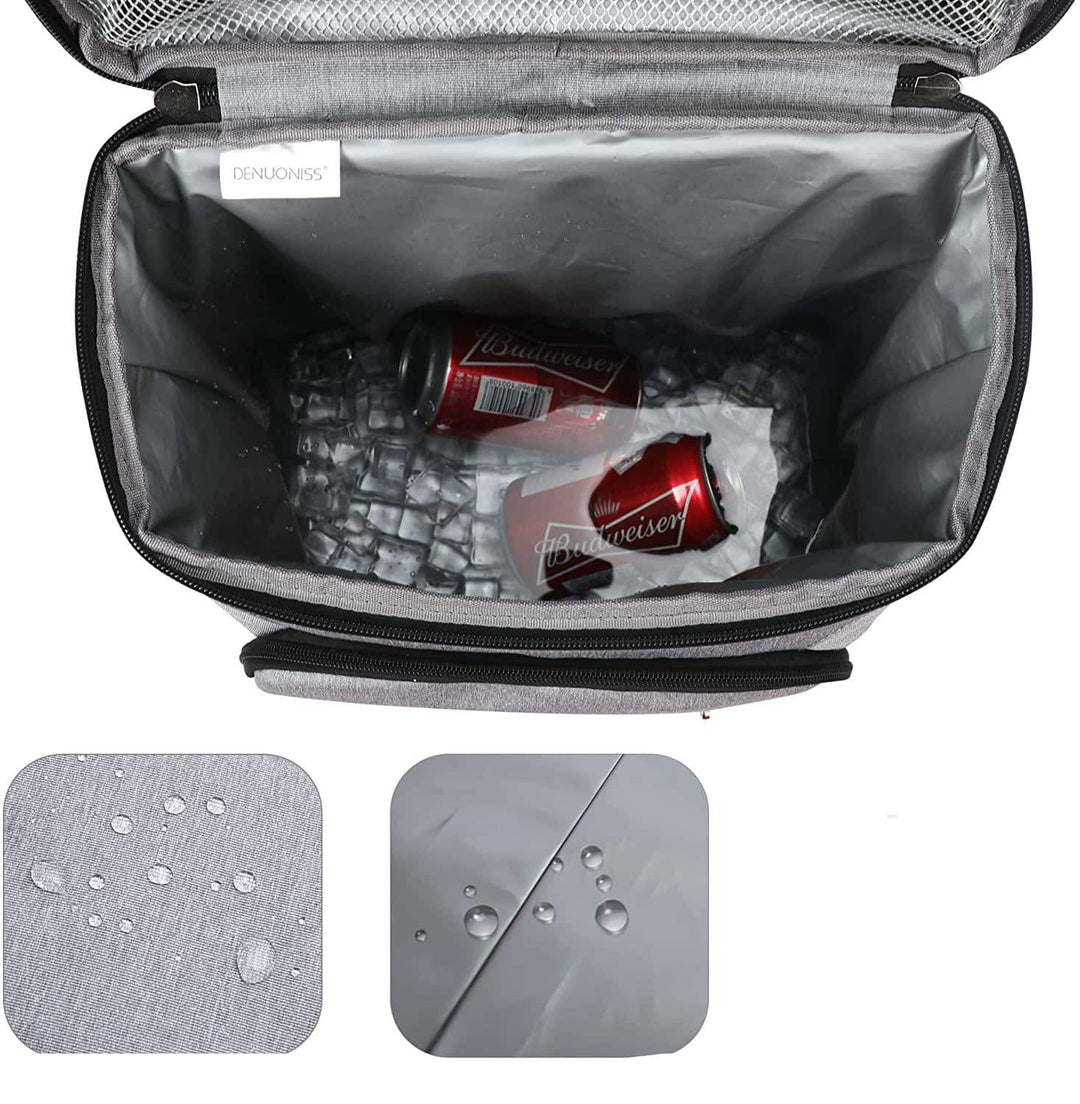 Cooler backpack with long cooling performance and water-repellent design