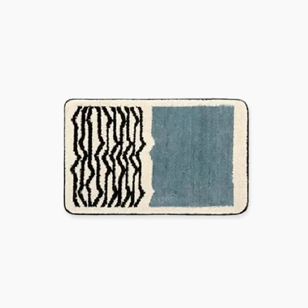 Non-slip bath mat with a modern abstract design 