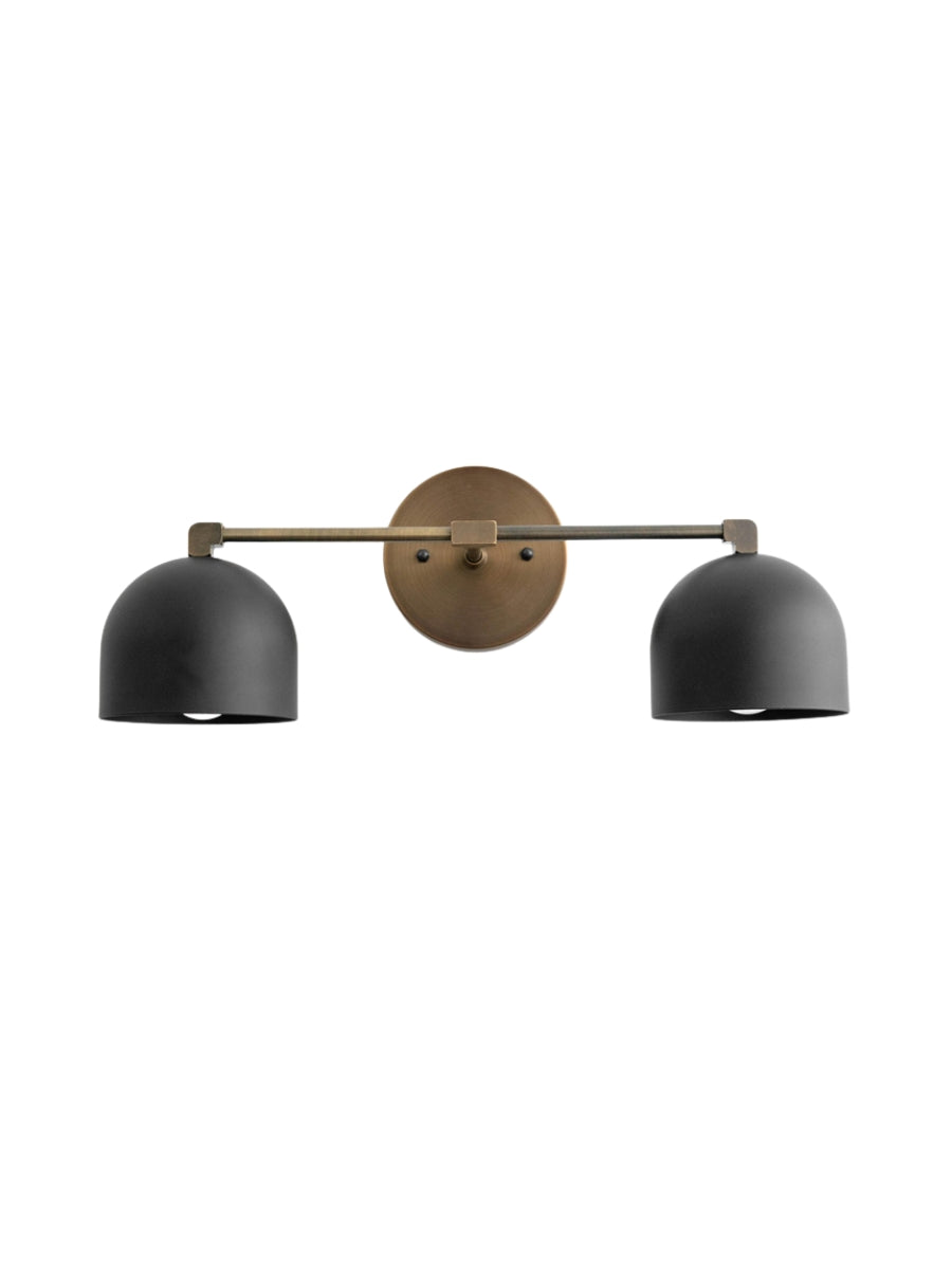 Mid-century wall light – brass bathroom mirror lamp in retro style