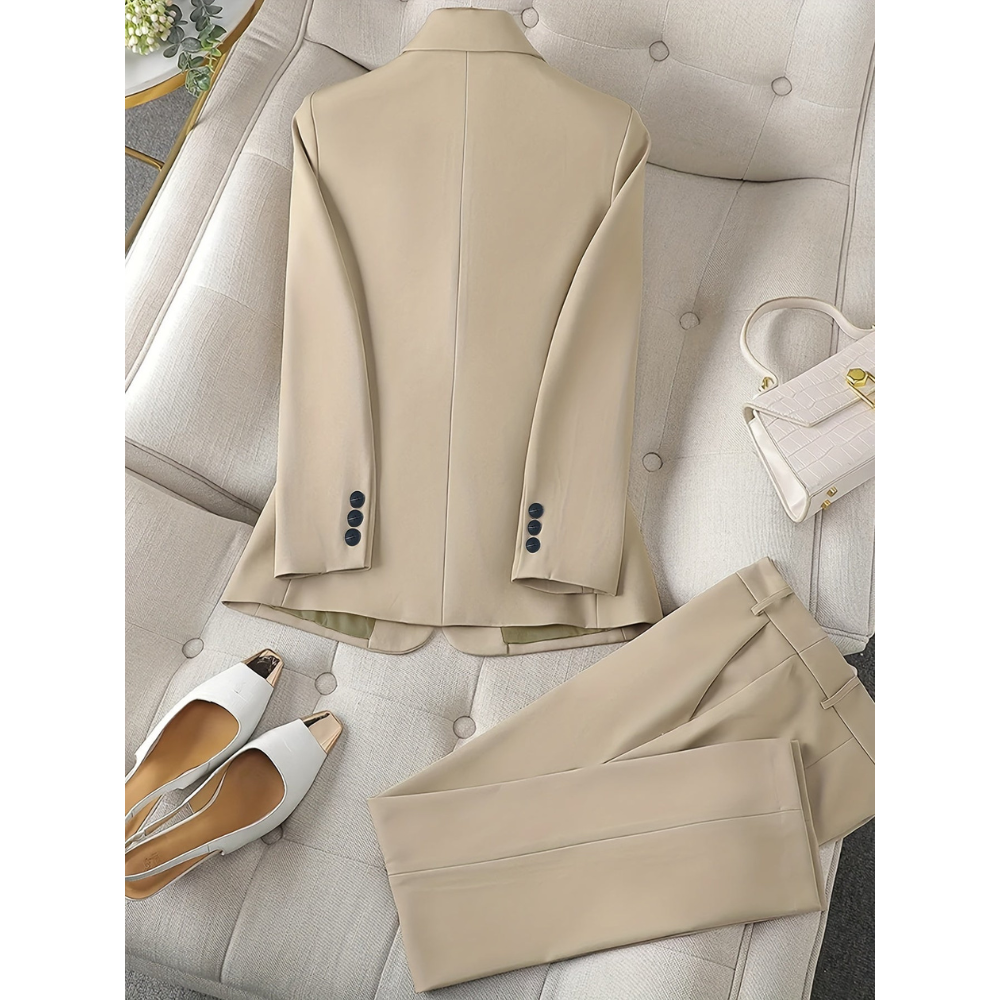 Women's Business Classic Pantsuit with Jacket and Trousers 