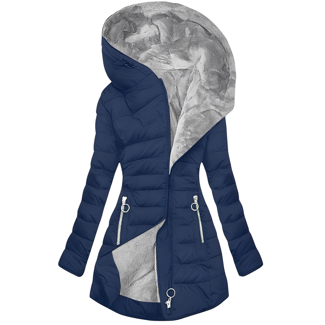 Women's Winter Jacket with Hood in a Modern Design 
