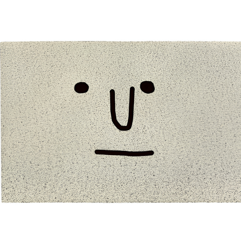 Cute smiley face doormat – non-slip &amp; water-absorbing for the entrance area