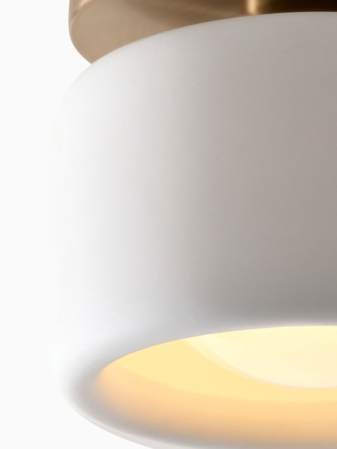 Porcelain ceiling light – Modern flush mount lamp with metal base