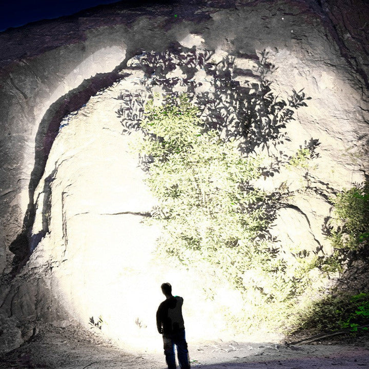 Waterproof LED flashlight with zoom and 3 light modes