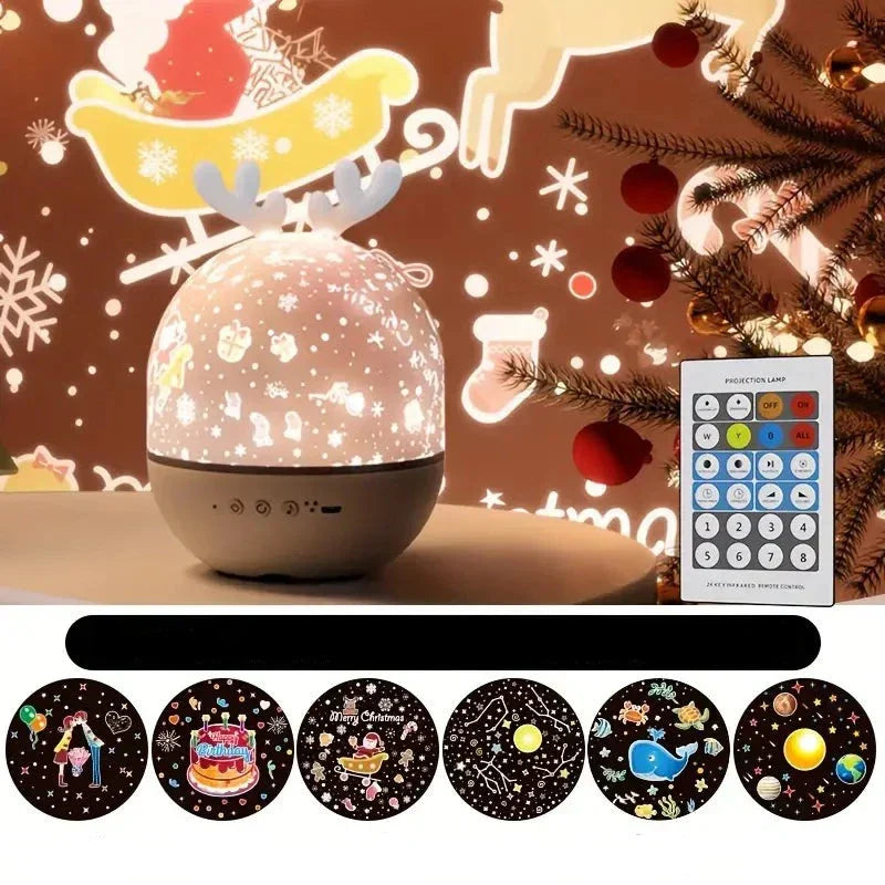 Star projector night light for children – dimmable &amp; safe with music function