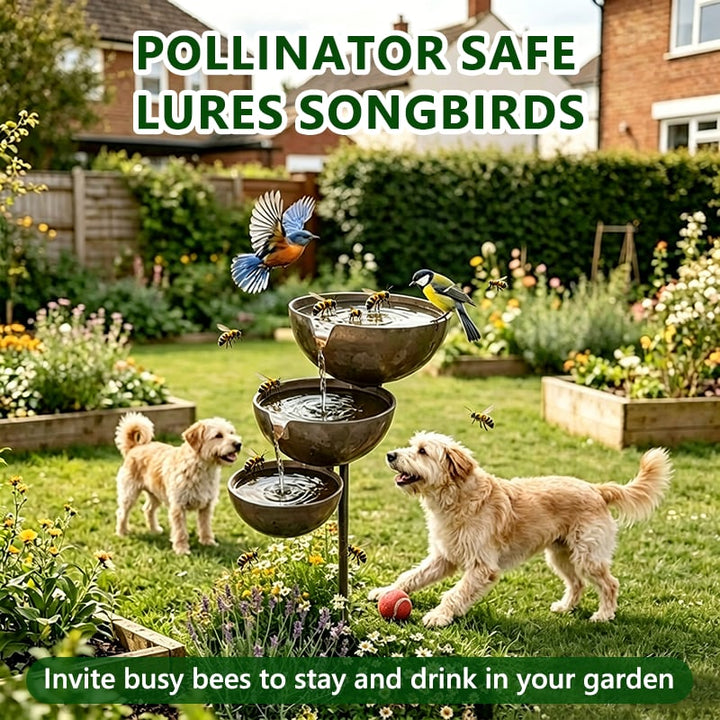 Dekoratives Metall-Vogelbad für Garten, Terrasse oder Balkon