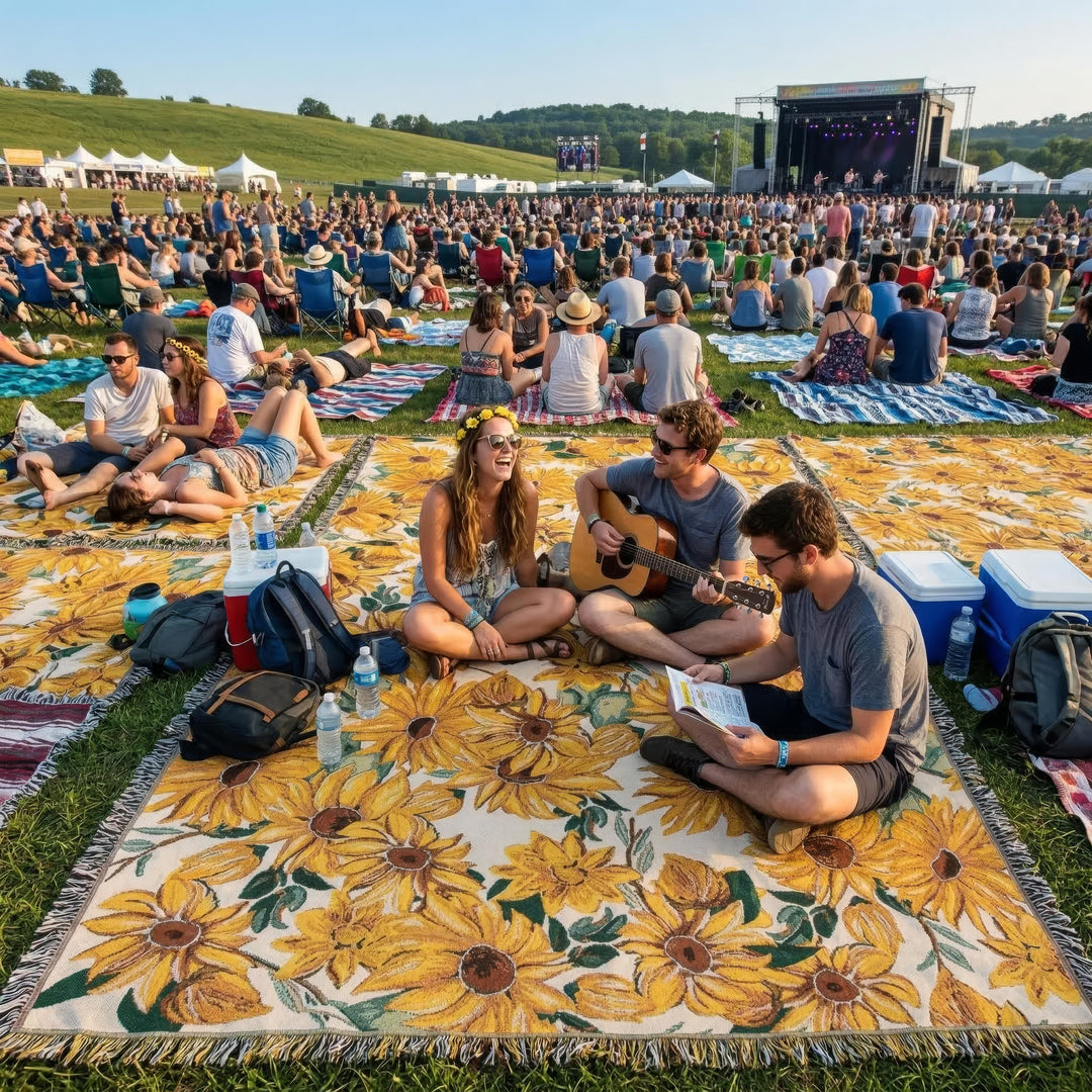Picknickdecke Wasserdicht Leichtes Blumendesign 180x230cm