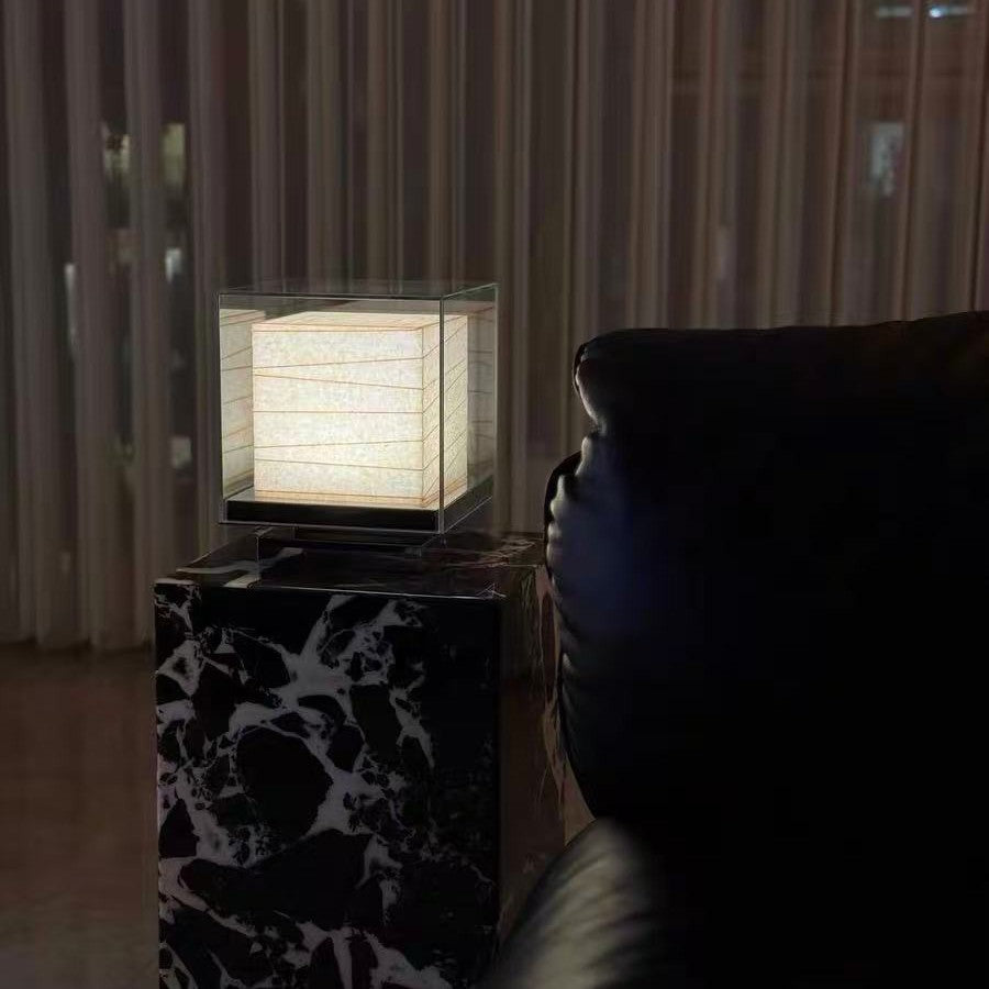 Table Lamp Square Paper Wireless Decorative