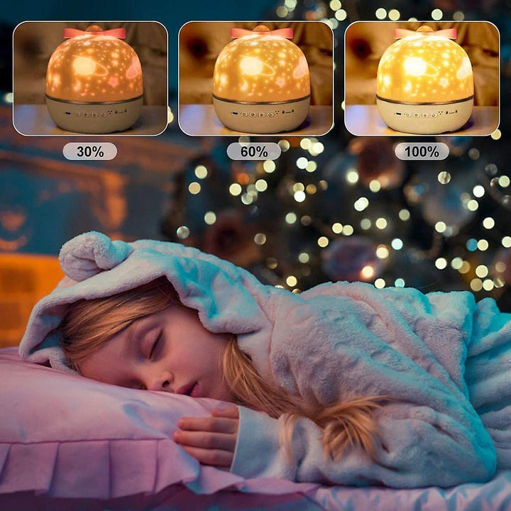 Star projector night light for children – dimmable &amp; safe with music function