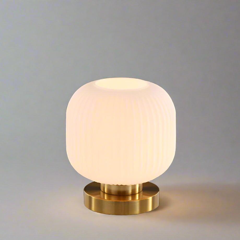 Amber Glass Table Lamp Scandinavian Design