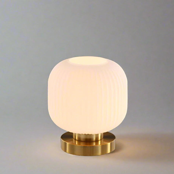 Amber Glass Table Lamp Scandinavian Design