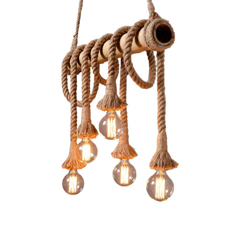 Seil-Pendelleuchte im Vintage-Design