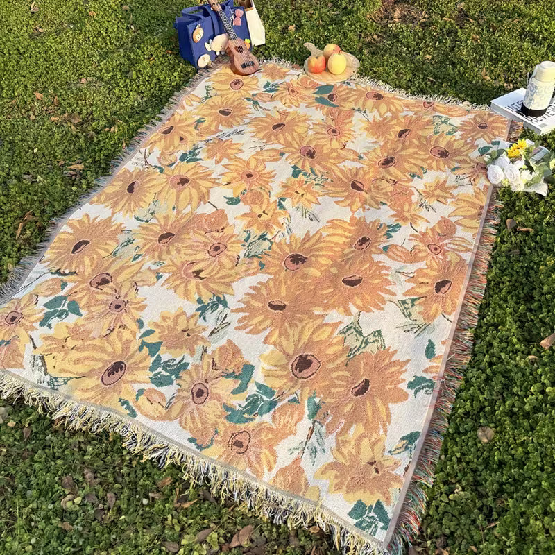 Picknickdecke Wasserdicht Leichtes Blumendesign 180x230cm