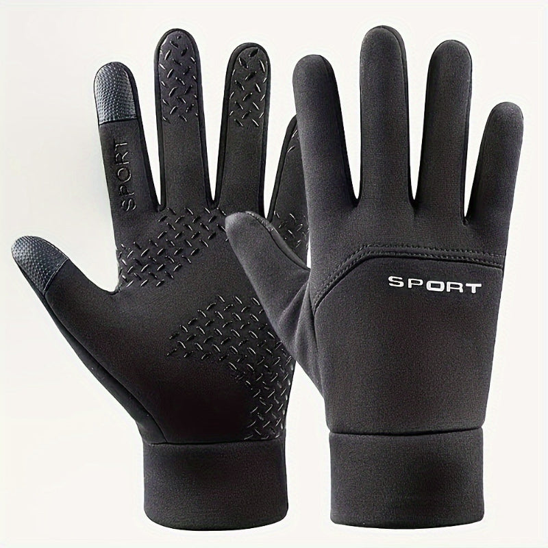 Waterproof sports gloves with touchscreen functionality for outdoor activities