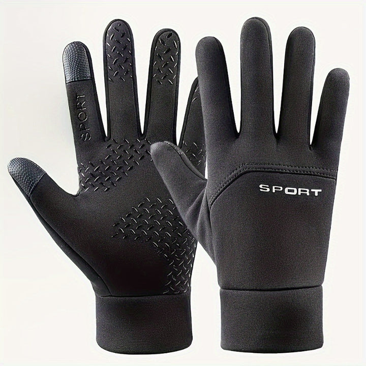 Waterproof sports gloves with touchscreen functionality for outdoor activities