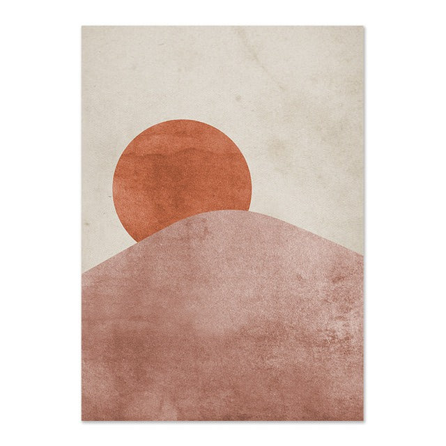 Leinwand-Wandkunst Sonne und Mond Boho-Design