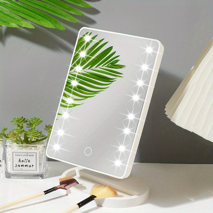 LED makeup mirror with touch function and 16 dimmable lights