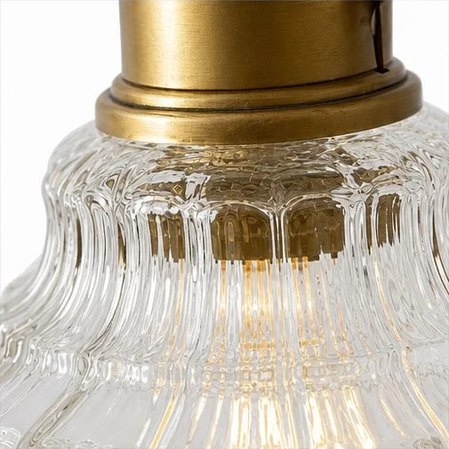 Glass Pendant Light Vintage Flower Design