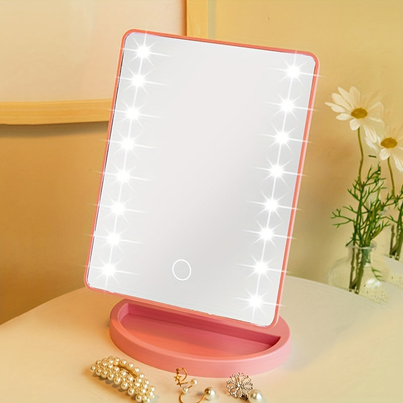 LED makeup mirror with touch function and 16 dimmable lights