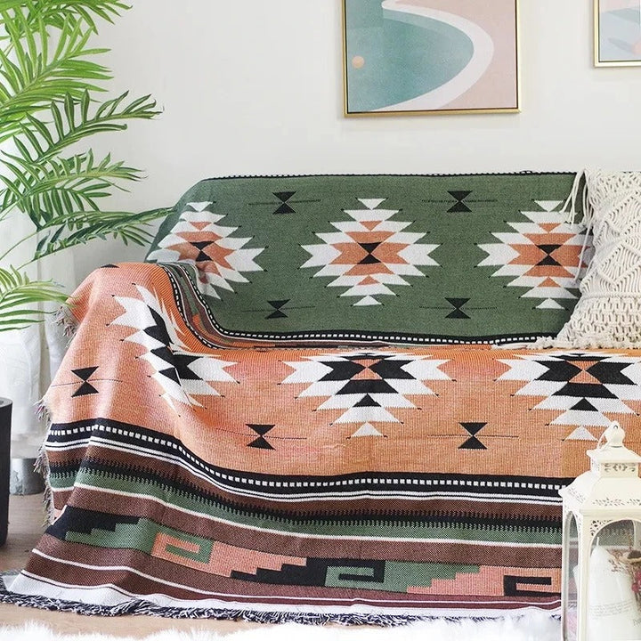 La Boheme blankets with colorful fringes 