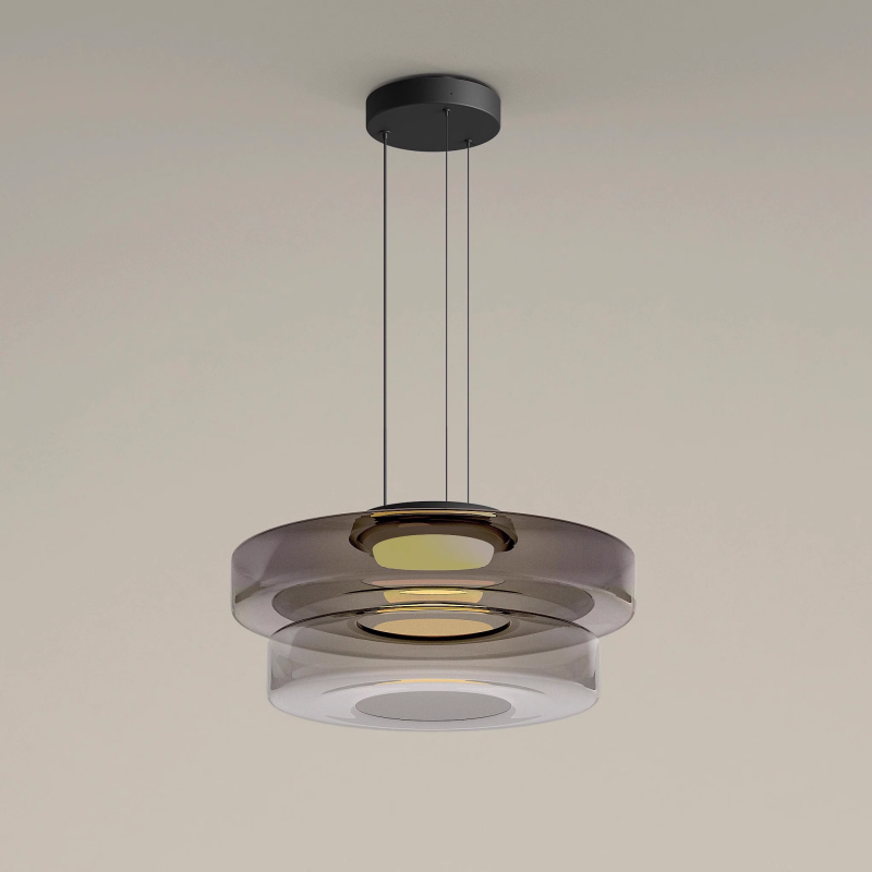 Glass pendant light in Bauhaus style – dimmable, modern &amp; colorful