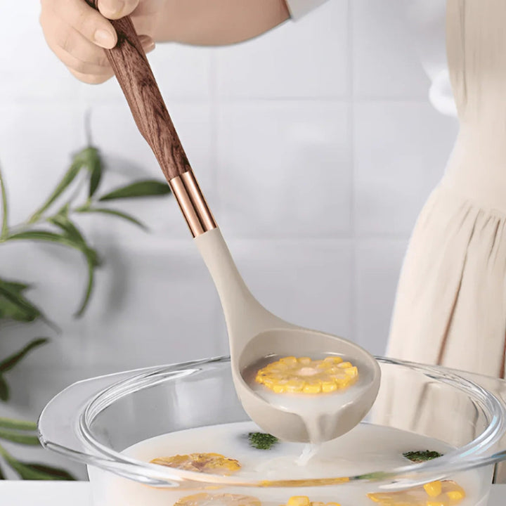 Silicone kitchen utensil set – 10-piece heat-resistant cooking utensil set