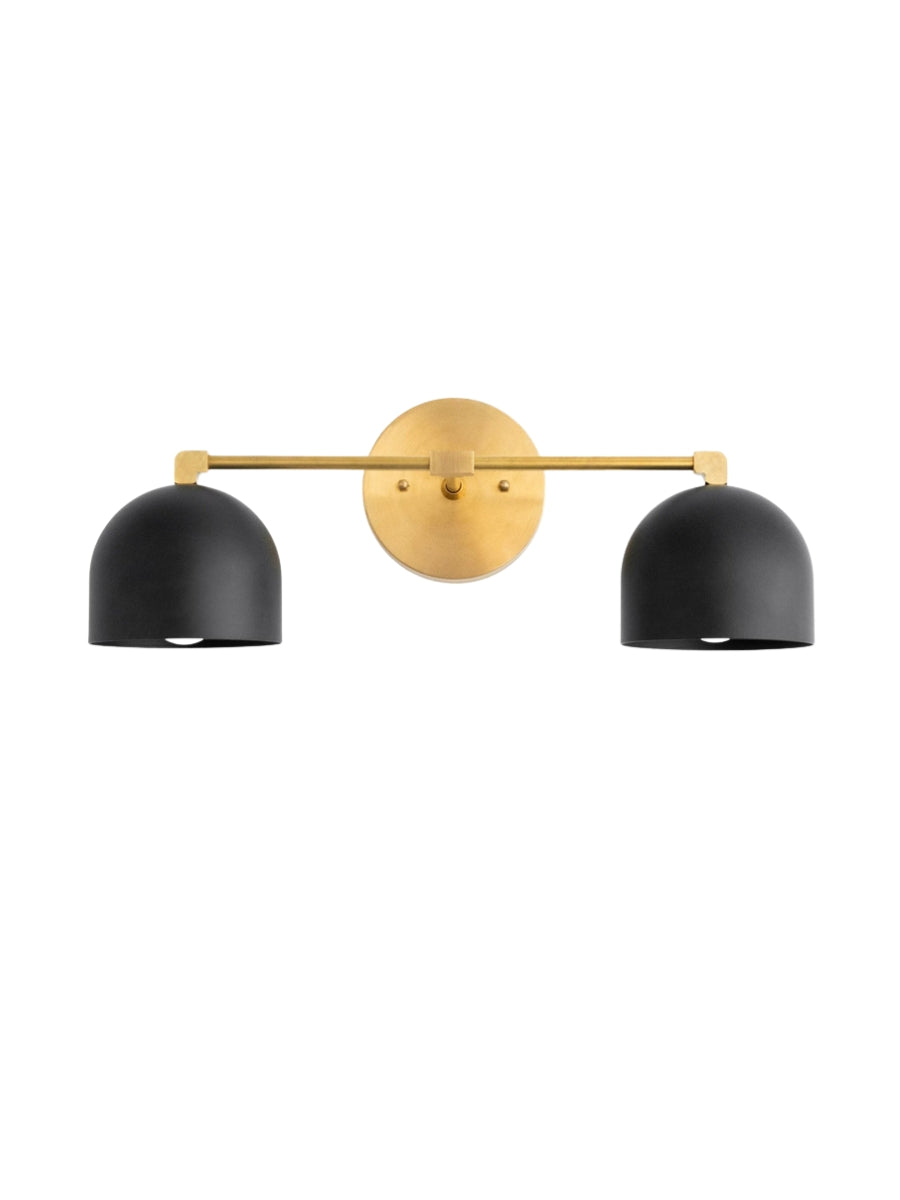 Mid-century wall light – brass bathroom mirror lamp in retro style