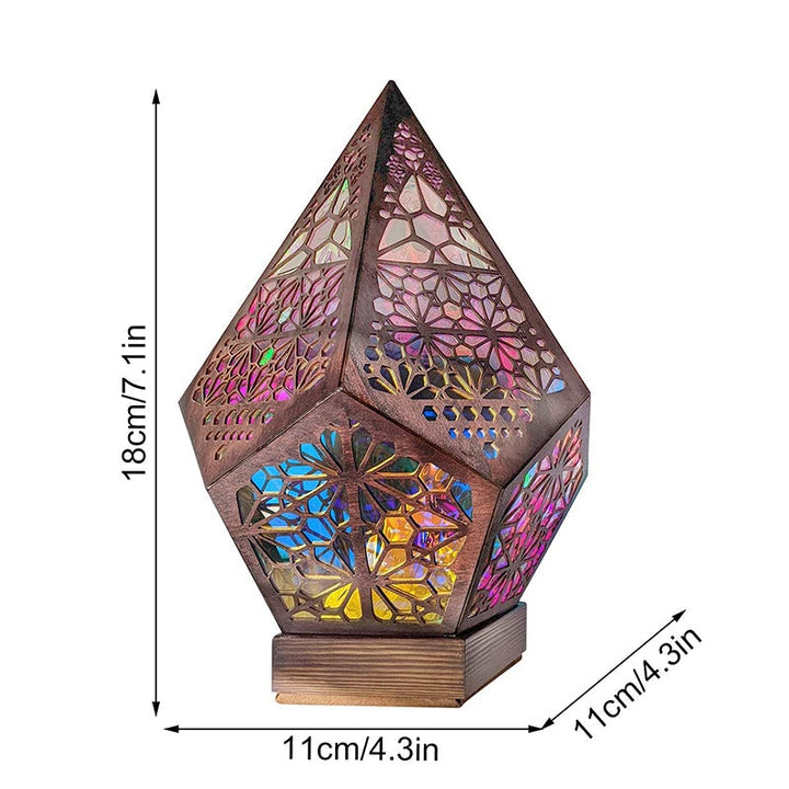 Decorative retro floor lamp with color-changing effect