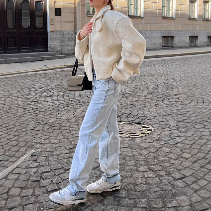 Women's Fleece Jacket with Minimalist Design