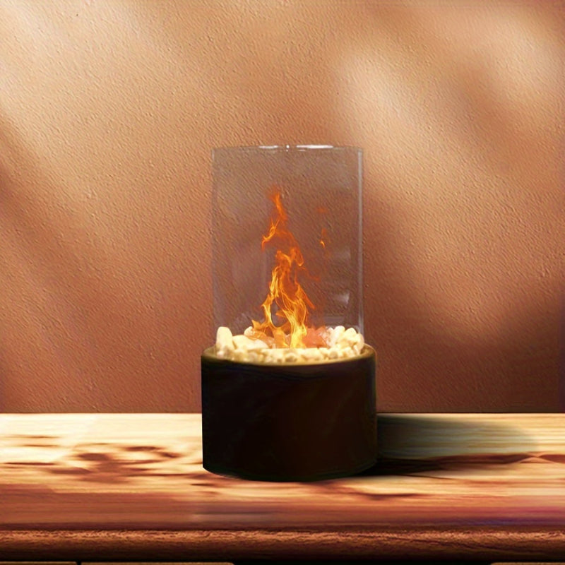 Decorative table fireplace lamp – ideal for home and cozy evenings