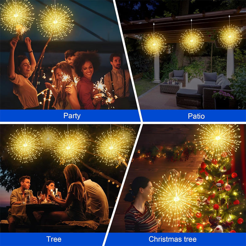 Außenleuchte in Feuerwerk-Optik als stimmungsvolle Gartendekoration
